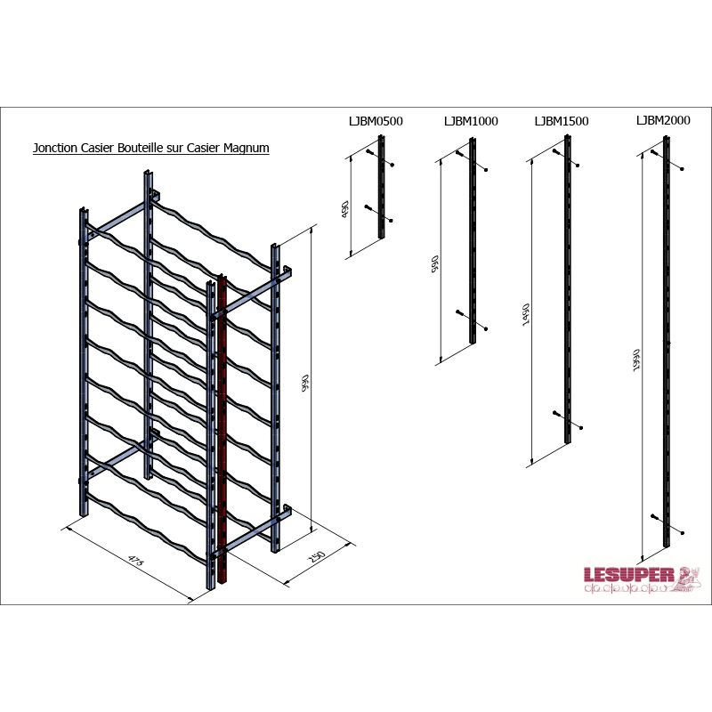 LS50100 - Casier 100 bouteilles - LeSuper